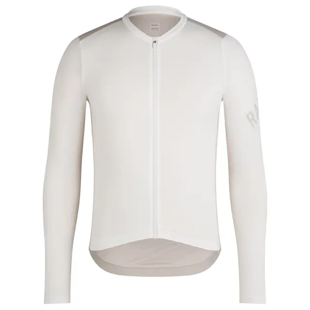 Men's Pro Team Long Sleeve Lightweight Jersey - White Alyssum / Silver Gray