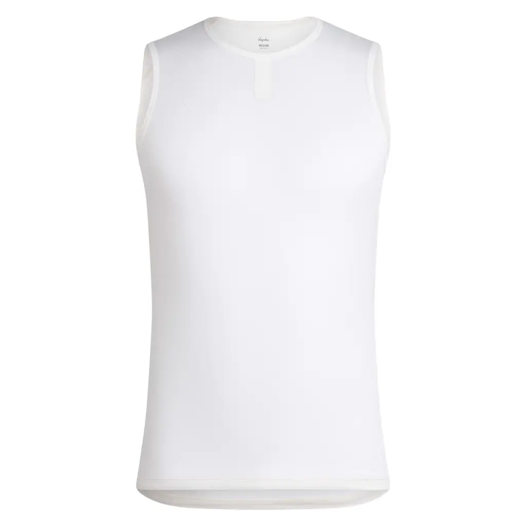 Men's Lightweight Base Layer - Sleeveless - White / White