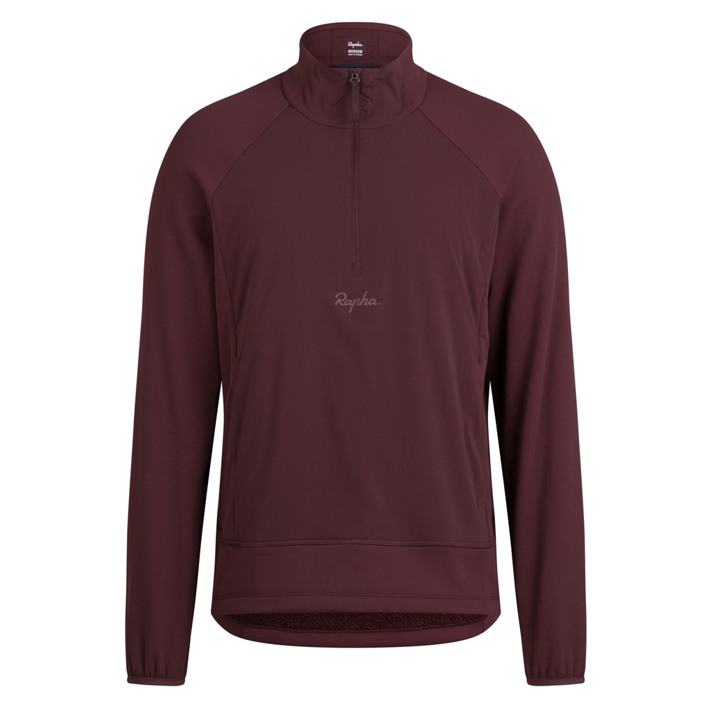 Men's Half Zip Midlayer - Large - Fudge / Huckleberry