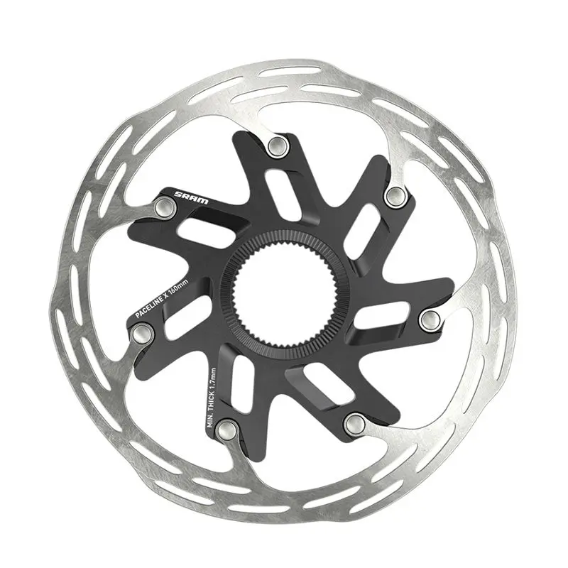 DISCO FRENO SRAM PACELINE X CENTERLOCK 140 mm NEGRO/PLATA