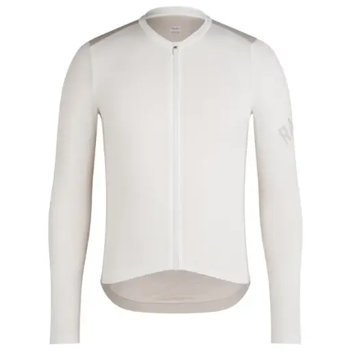 Men's Pro Team Long Sleeve Lightweight Jersey - White Alyssum / Silver Gray